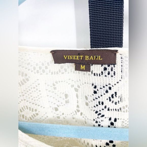 Anthropologie Vineet Bahl Embroidered Lace Top Sz M - Picture 3 of 4